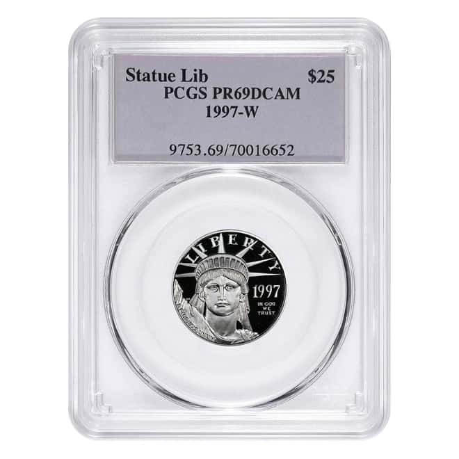 1997-W 1/4 oz $25 Platinum American Eagle Proof PCGS PF 69 DCAM