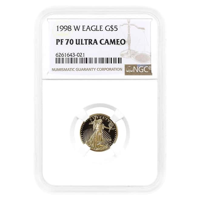 1998 W 1/10 oz $5 Proof Gold American Eagle NGC PF 70 UCAM