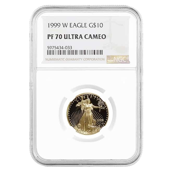 1999 W 1/4 oz $10 Proof Gold American Eagle NGC PF 70 UCAM