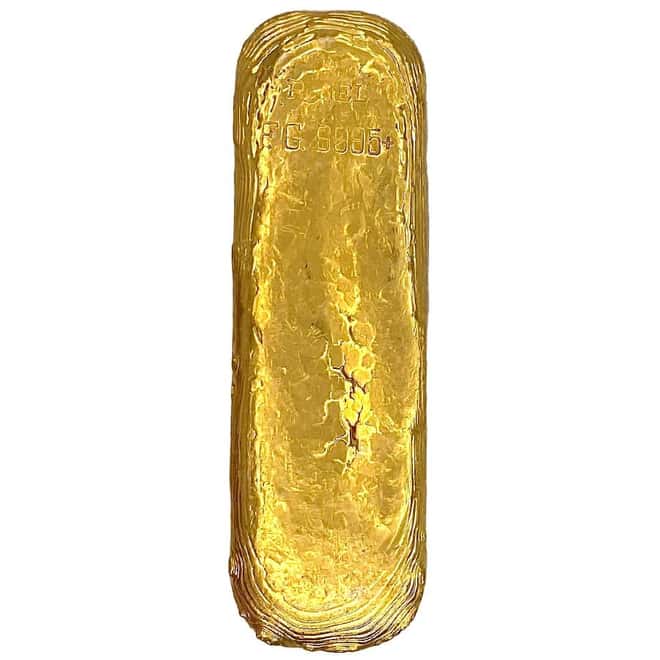 10.5 oz Ronel Gold Bar .9995 Fine (Cast)
