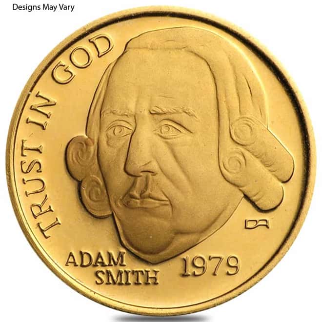 1/10 oz Gold Standard Corp Vintage Gold Round (Random Design)
