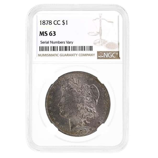 1878-CC Morgan Silver Dollar $1 NGC MS 63