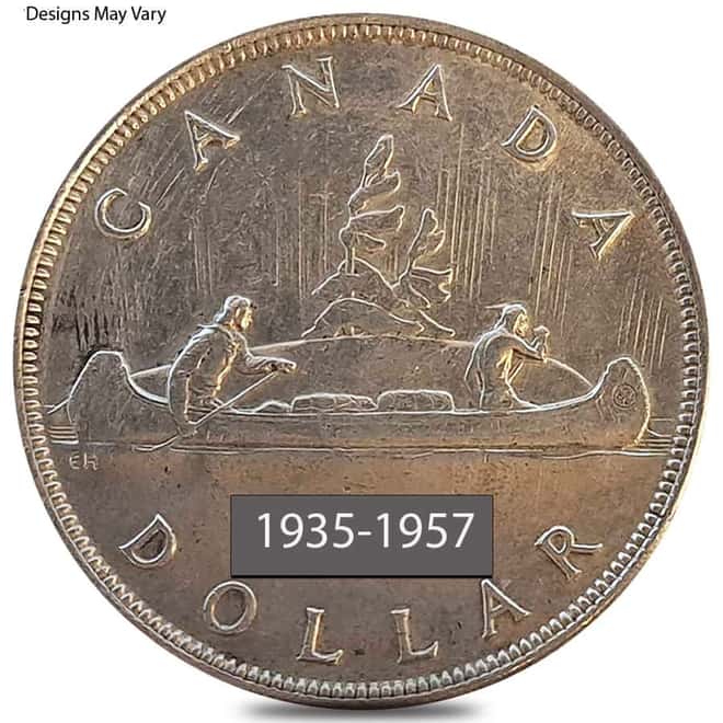 1935-1957 Canada Silver Dollar Avg Circ (.800 Fine)