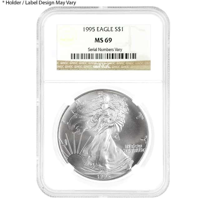 1995 1 oz Silver American Eagle $1 Coin NGC MS 69