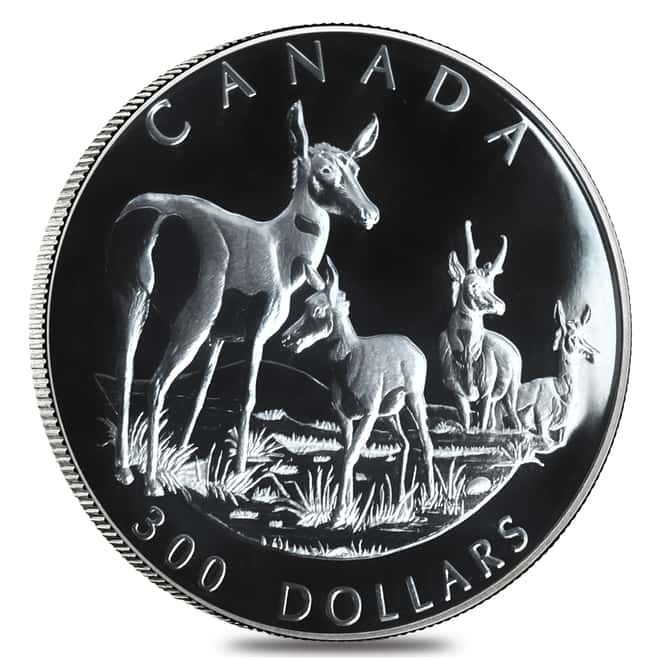 2000 Canada 1.85 oz Proof Platinum Pronghorn Antelope .9995 Fine 4-Coin Set (w/Box & COA)