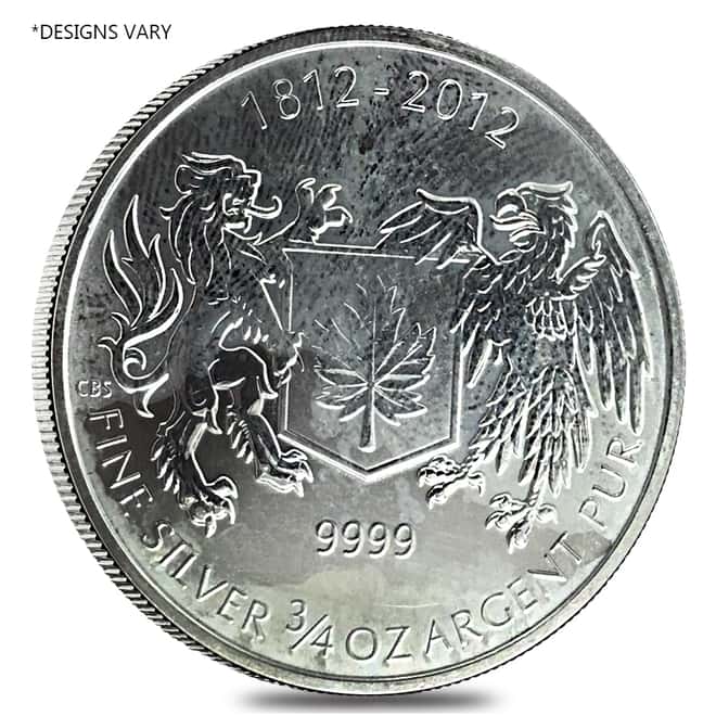 3/4 oz Silver Royal Canadian Mint Coin Random Design (Milky, Cull, Damaged, Circulated, Cleaned)