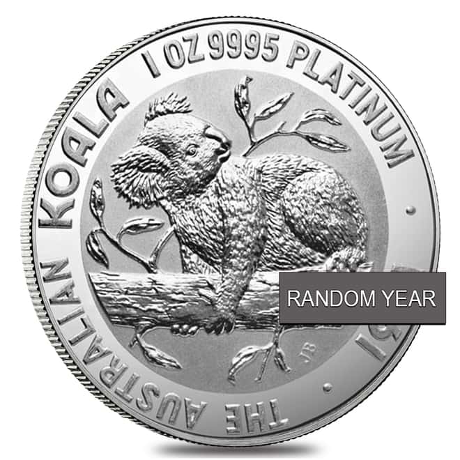 1 oz Platinum Australian Koala Coin BU (Random Year)