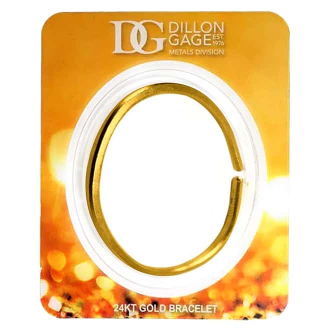 1 oz Gold Bracelet Hammered Finish .9999 Fine - Wearable Bullion (In Certi Card)