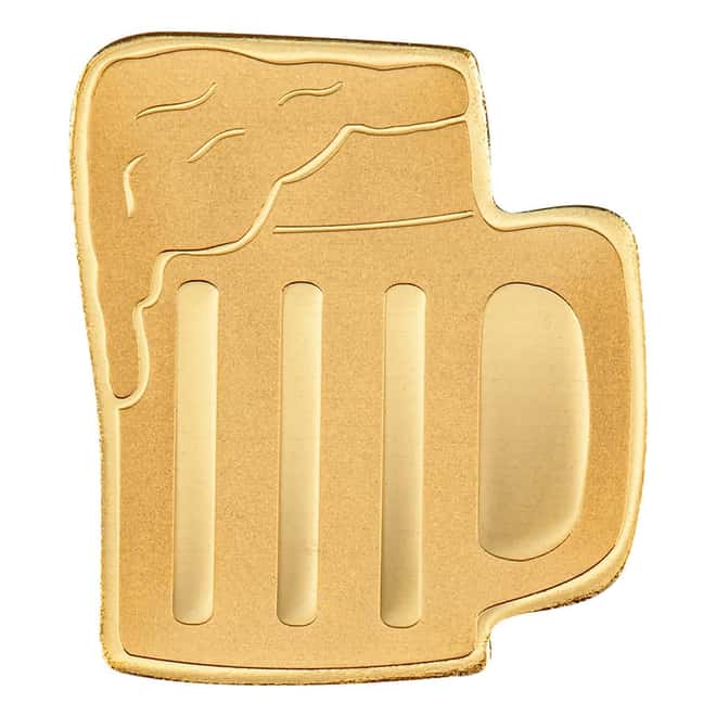 1/2 gram Gold Beer Mug Palau Coin .9999 Fine