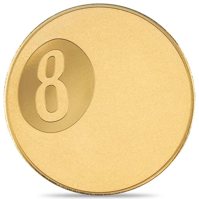 1/2 gram Gold Billiards Palau Coin .9999 Fine