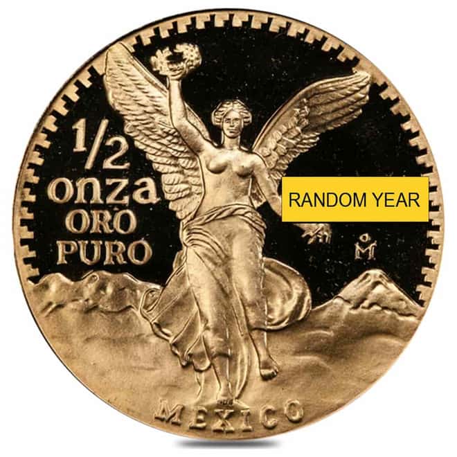 1/2 oz Mexican Onza / Libertad Proof Gold Coin Scruffy (Random Year)