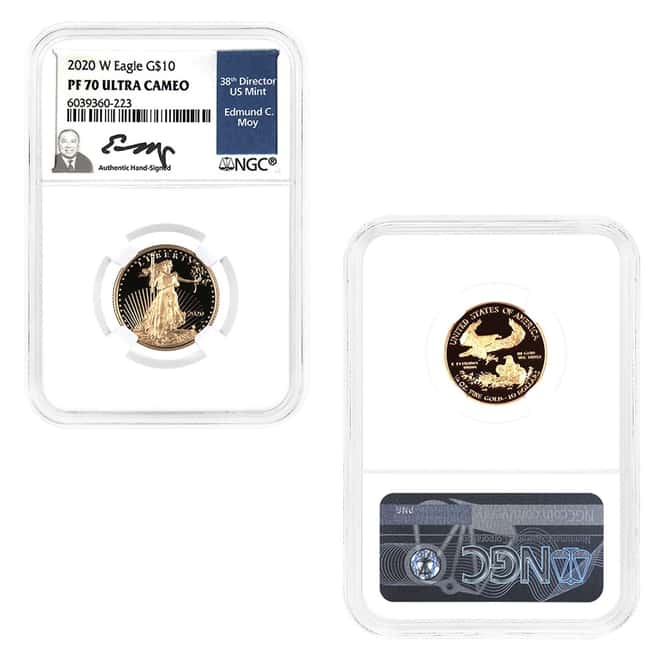 2020-W 1.85 oz Proof Gold Eagle 4-Coin Set NGC PF 70 (Moy)