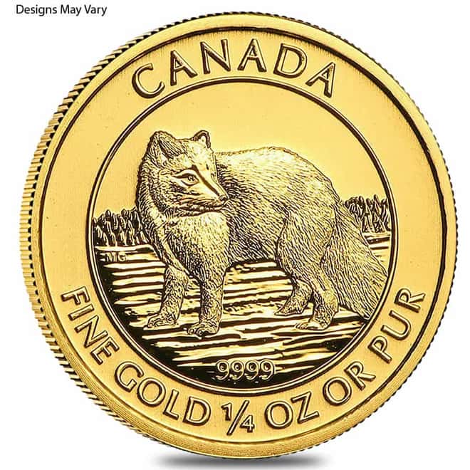 1/4 oz Canadian Arctic Fox Gold Coin BU (Random Year)