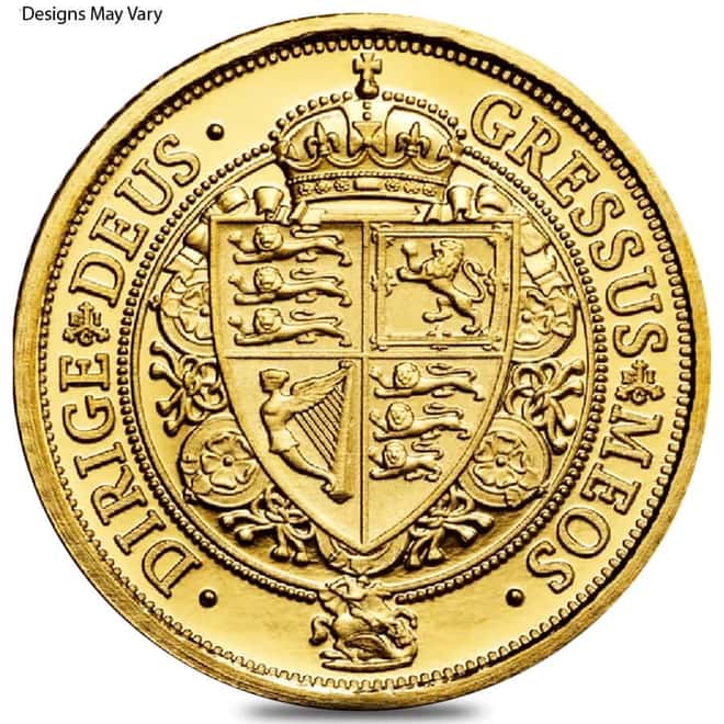 1/4 oz St. Helena Gold Sovereign Coin BU (Random Year)