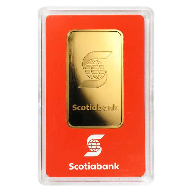 1 oz Gold Bar - Scotiabank Valcambi Suisse (In Assay)