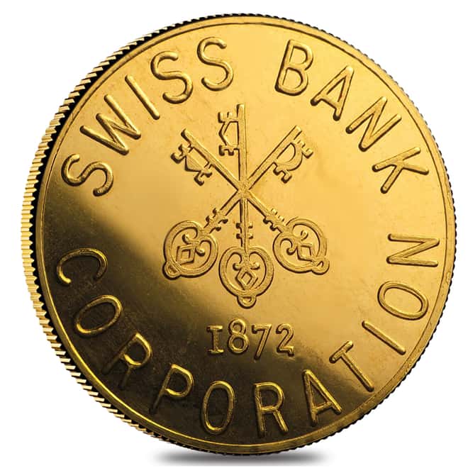 1 oz Swiss Bank Corporation .9999 Gold Round