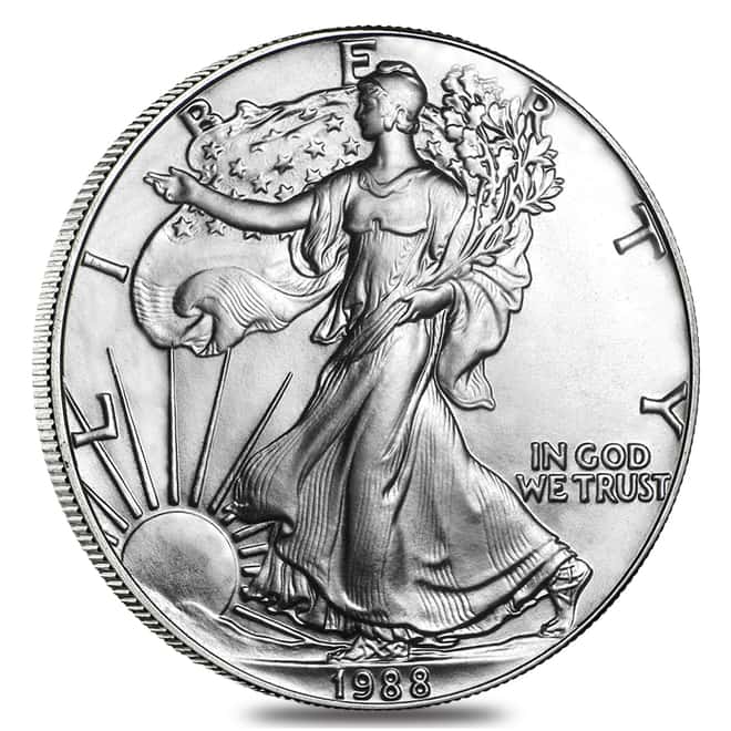 Roll of 20 - 1988 1 oz Silver American Eagle Brilliant Uncirculated