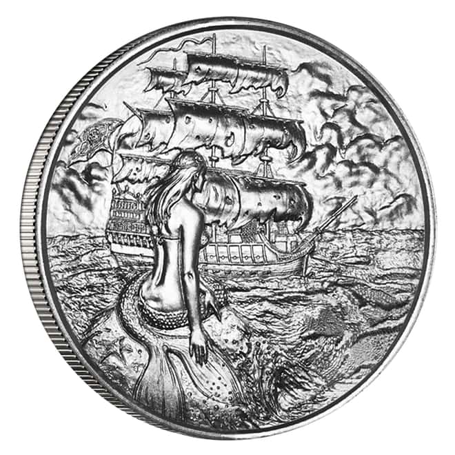 2 oz Privateer Series - Siren Ultra High Relief Silver Round
