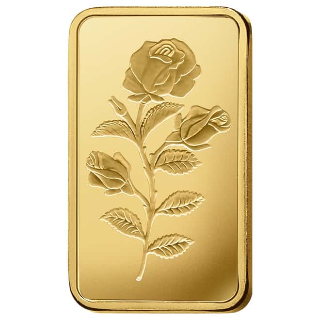 Box of 25 - 1 Gram PAMP Suisse Rosa Gold Bar .9999 Fine (in Assay)