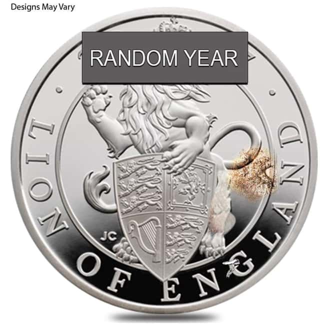 Great Britain 1 oz Proof Silver Queen's Beasts Coin Scruffy (Random Year)