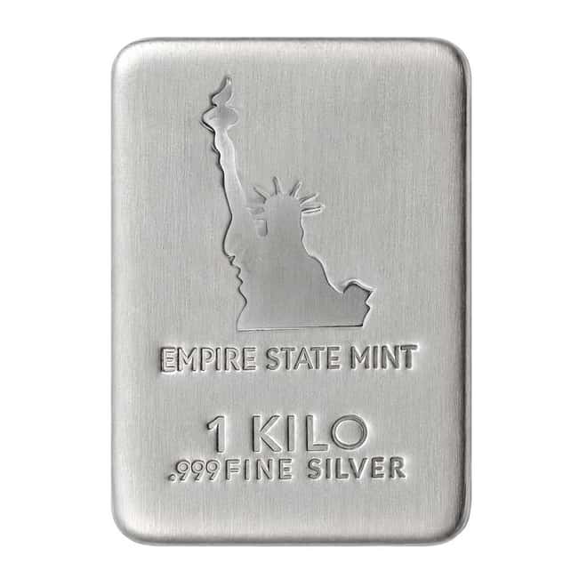 1 Kilo Empire State Mint Statue of Liberty Silver Bar .999 Fine
