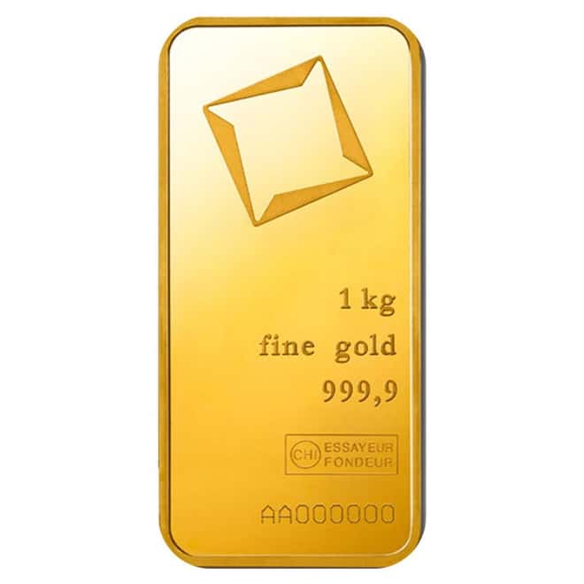 1 Kilo Gold Bar Valcambi Suisse .9999 Fine (w/Assay)