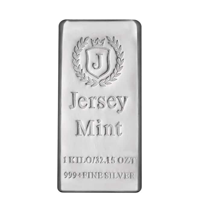 1 Kilo Jersey Mint Silver Bar .999 Fine