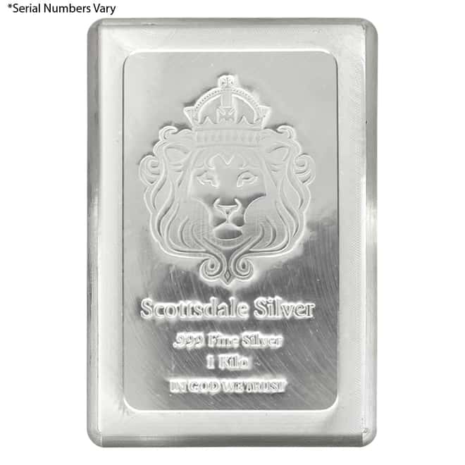 1 Kilo Stacker Scottsdale Silver Bar .999 Fine