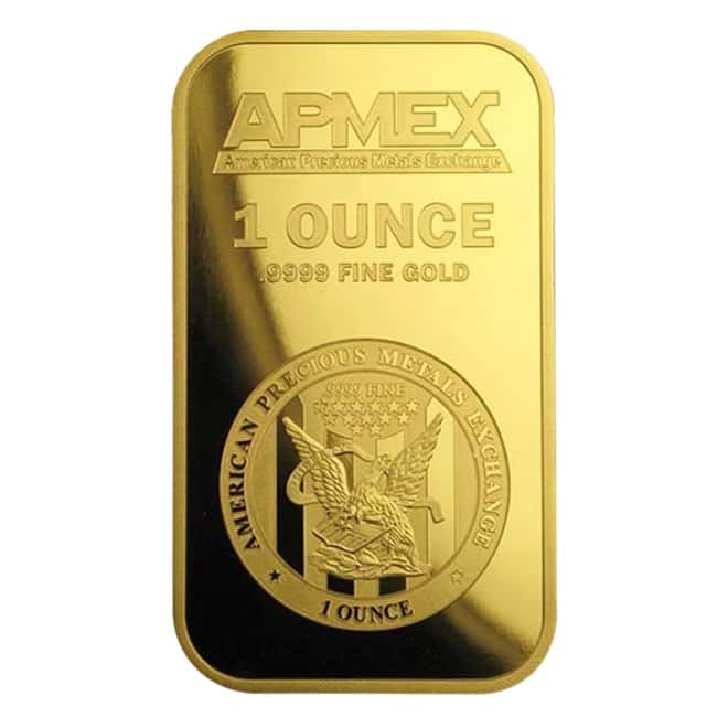 1 oz APMEX Gold Bar .9999 Fine (In Assay)