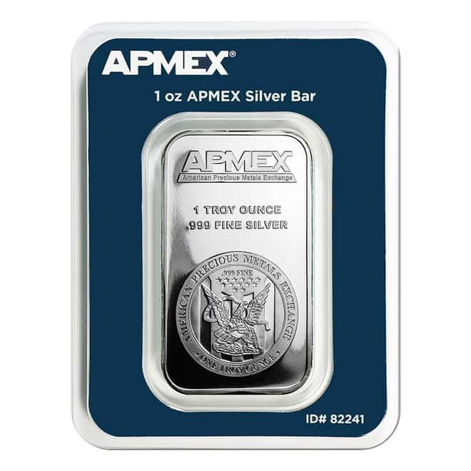 1 oz APMEX Silver Bar .999 Fine (In Assay)