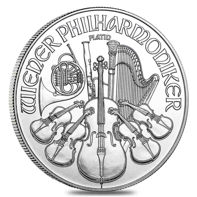 1 oz Austrian Platinum Philharmonic Coin BU (Random Year)