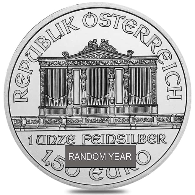 1 oz Austrian Silver Philharmonic Coin BU (Random Year)
