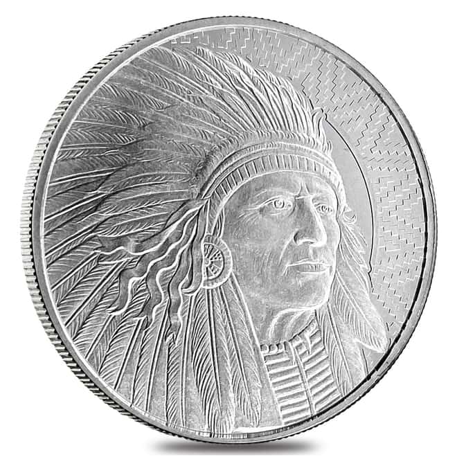 1 oz Buffalo Warrior Silver Round .999 Fine