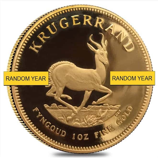 1 oz Gold Proof South African Krugerrand Coin (Random Year)