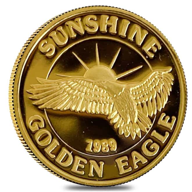 1 oz Gold Round Sunshine Mining - Golden Eagle .999 Fine