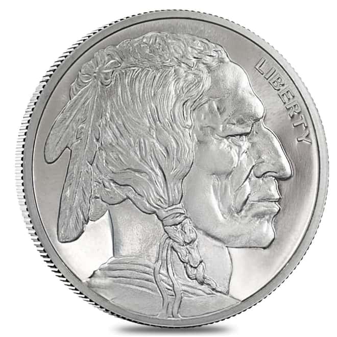 Roll of 20 - 1 oz Golden State Mint Buffalo Silver Round .999 Fine (Tube of 20)