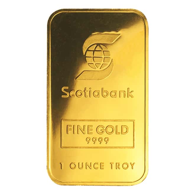1 oz Johnson Matthey Scotiabank Gold Bar .9999 Fine