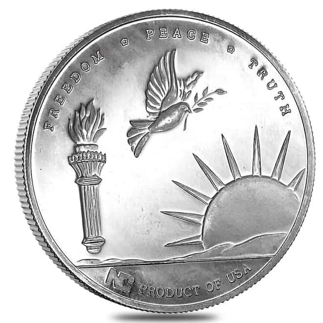 1 oz National Commercial Assayers & Refiners Vintage Silver Round .999 Fine