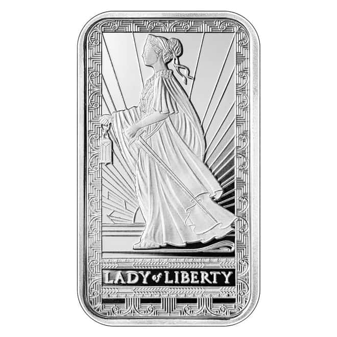 Tube of 20 - 1 oz PAMP Lady of Liberty Silver Bar .999 Fine