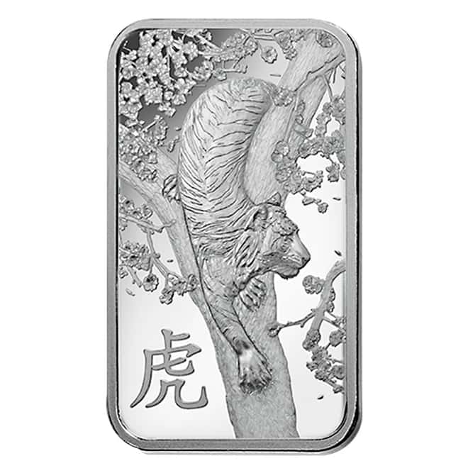 1 oz PAMP Suisse Year of the Tiger Platinum Bar Serial #5 (In Assay)