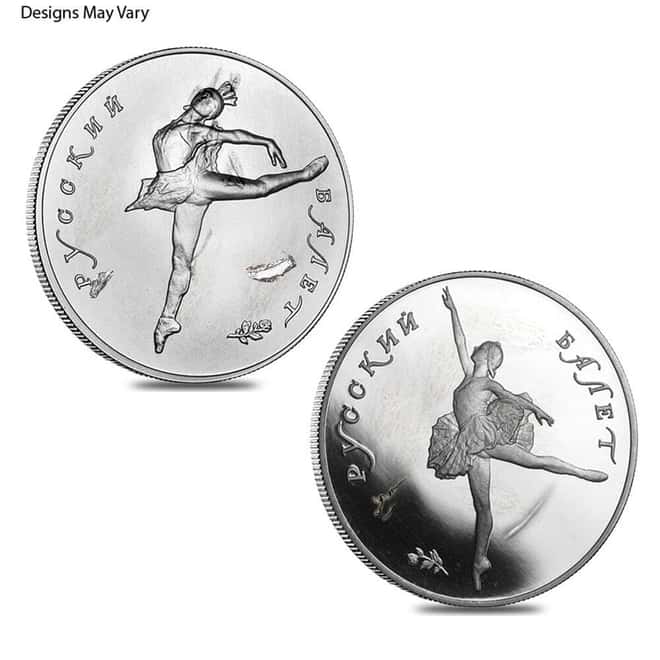 1 oz Russia Palladium Ballerina 25 Roubles Scruffy Coin (Random Year)
