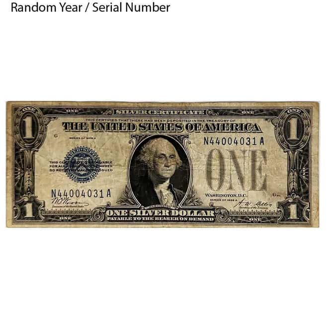 $1 Silver Certificate Currency Note Funny Back Avg Circ (Random Year)