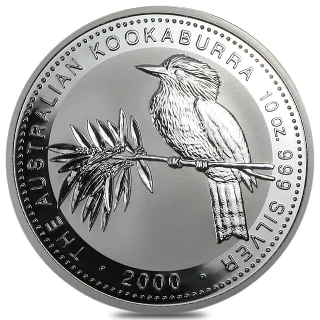 2000 10 oz Silver Australian Kookaburra Perth Mint BU