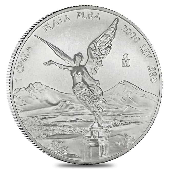 2000 1 oz Mexican Silver Libertad Coin BU
