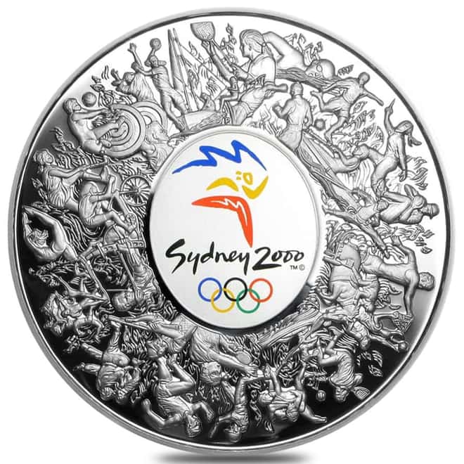 2000 Australia 1 Kilo Proof Silver Sydney Olympics Coin .999 Fine (w/Box & COA)