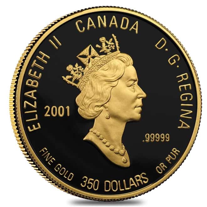 2001 Canada 1.22 oz Proof Gold Mayflower Coin .99999 Fine