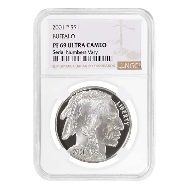 2001-P Proof Silver American Buffalo $1 Coin NGC PF 69 UCAM