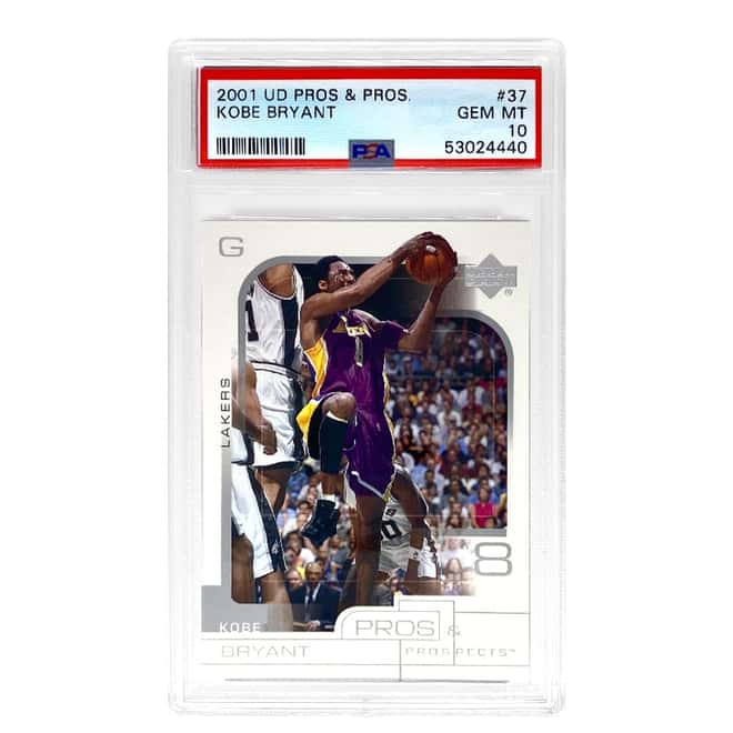 2001 UD Pros & Pros Kobe Bryant #37 Basketball Card PSA 10 GEM MT