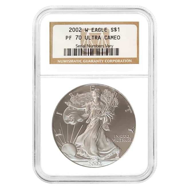 2002 W 1 oz Proof Silver American Eagle NGC PF 70 UCAM