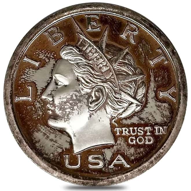 2003 1 oz NORFED Liberty Type III Deep Strike Silver Round .999 Fine